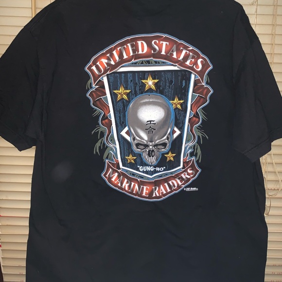 7.62 Design United States marine Raiders double-sided graphics T-shirt XL Skull - Picture 4 of 8